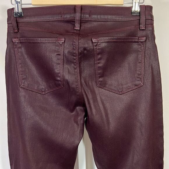 J BRAND Women’s Lacquered Coated Super Skinny Jeans Purple Size 28 - Picture 7 of 10